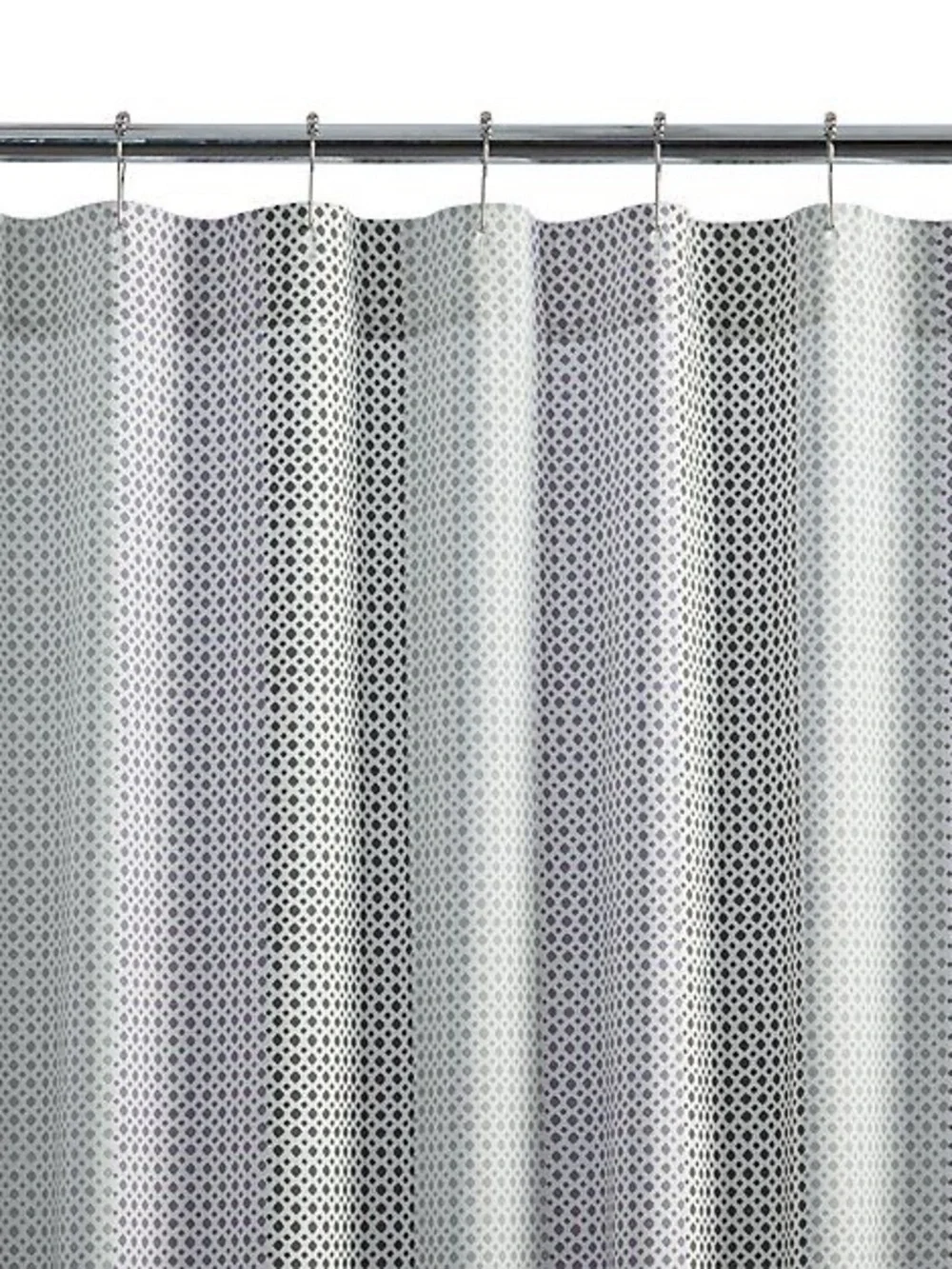Crate&Barrel Purple, Grey and White Shower Curtain
